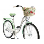 Dámsky retro bicykel 26" Lavida Mahbike 3-prevodový hliníkový  rám 18" Bielo zelená